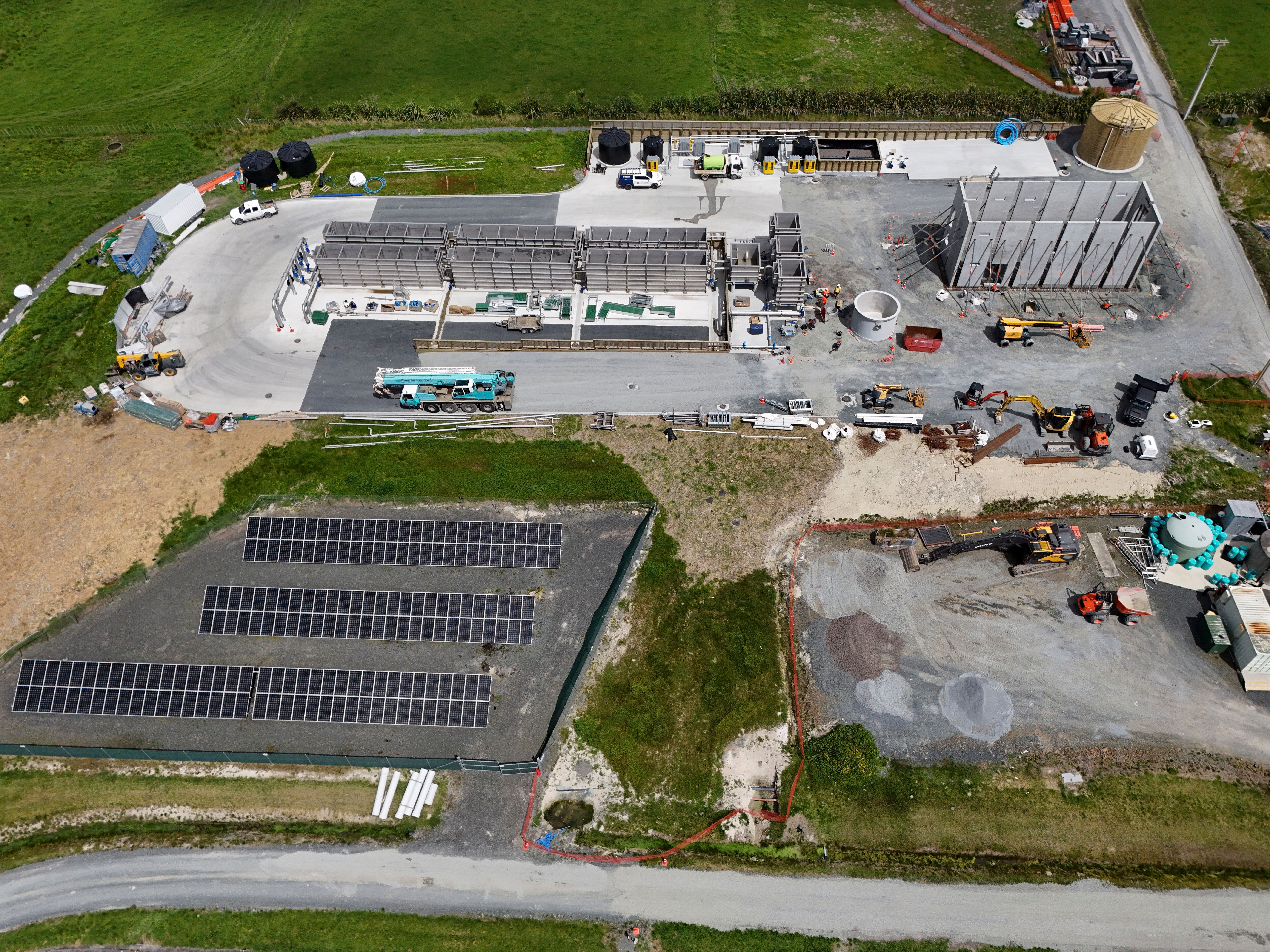 An aeriel of the upgrades underway at the Wellsford Wastewater Treatment Plant. .jpg