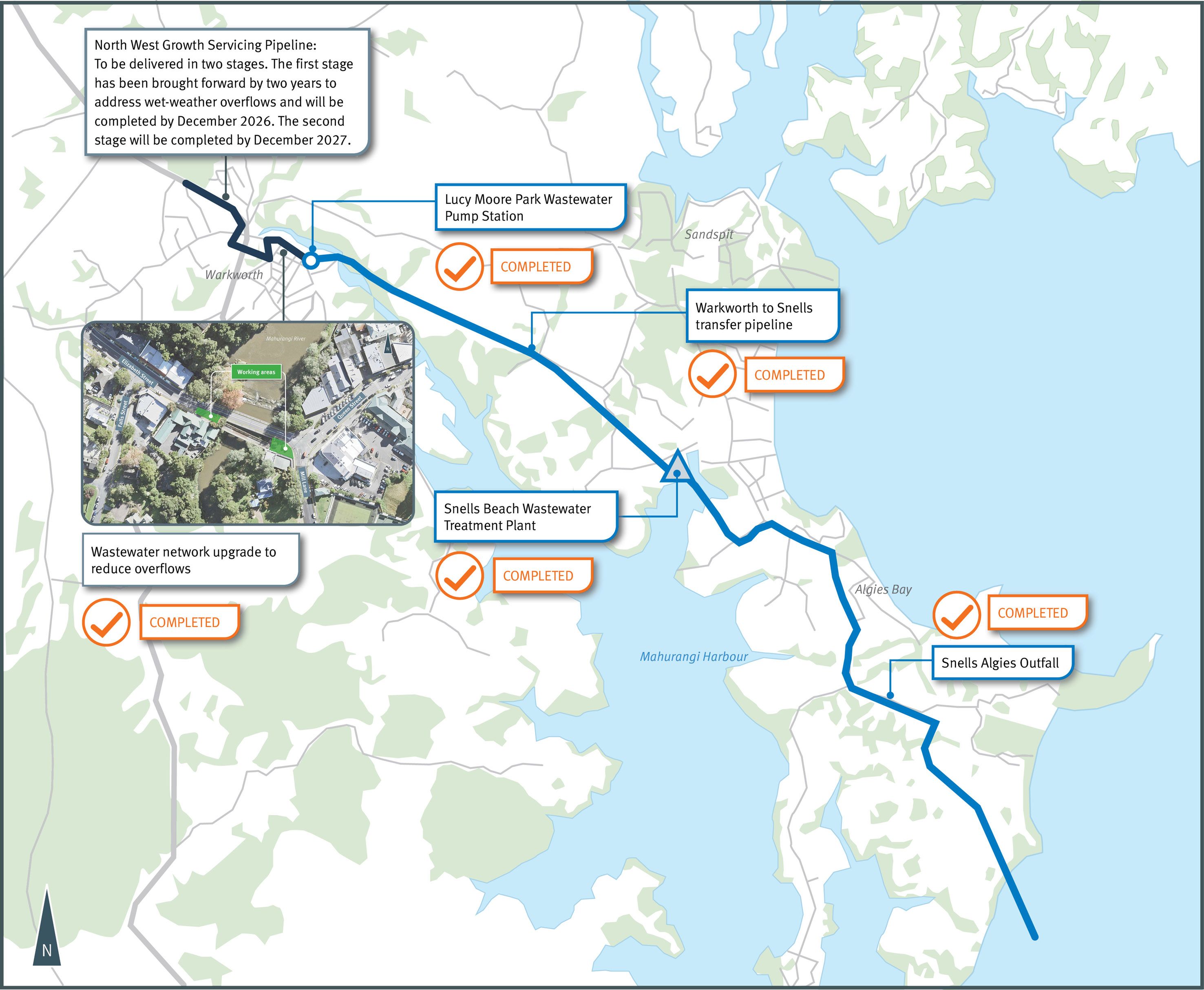 Map for Warkworth wastewater scheme