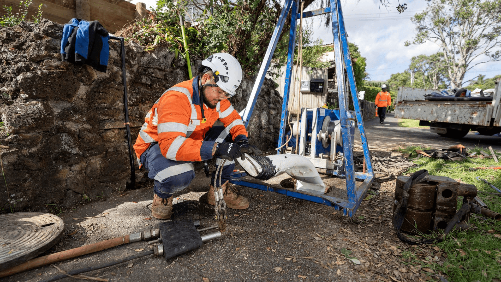 The pipes in Castor Bay and Waterview are being relined with a flexible liner