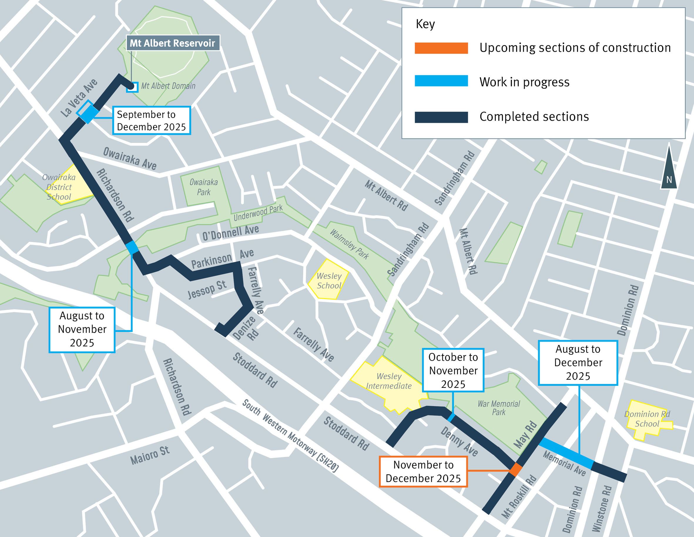 TImeline of Wesley watermains
