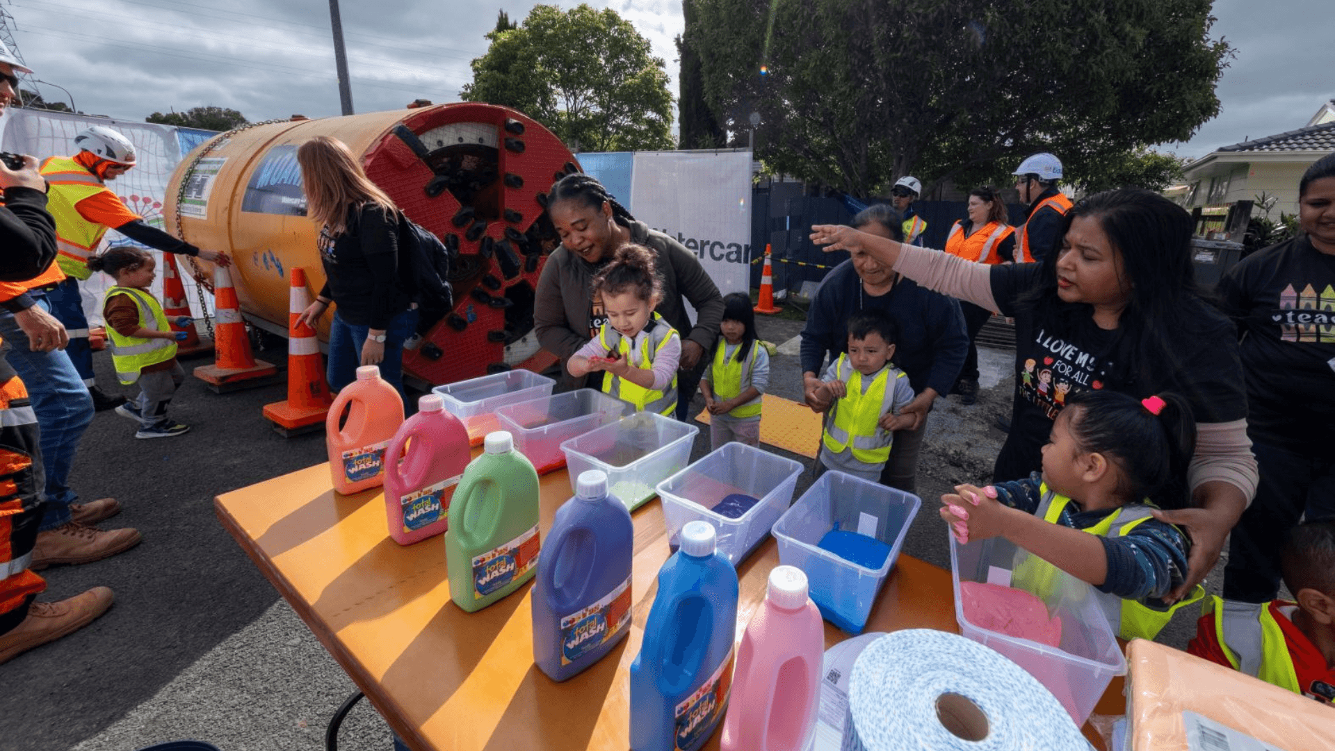 Preschoolers give Moana the TBM a colourful send-off for $64m south Auckland wastewater upgrade cover