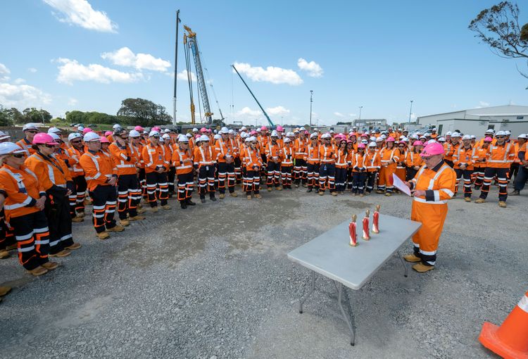 Santa Barbara (patron saint of miners and travellers) is blessed before being placed alongside a shaft - 2019