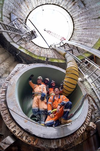 The team gathers at the Miranda site in Te Whau Avondale as work continues to progress - 2023