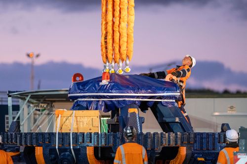Hiwa-i-te-Rangi Tunnel Boring Machine’s cutterhead arrives - Māngere, 2020