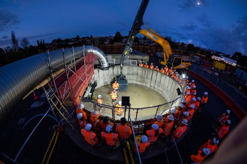 Blessing ahead of excavation at May Road - Puketāpapa/Pukewīwī Mount Roskill, 2020