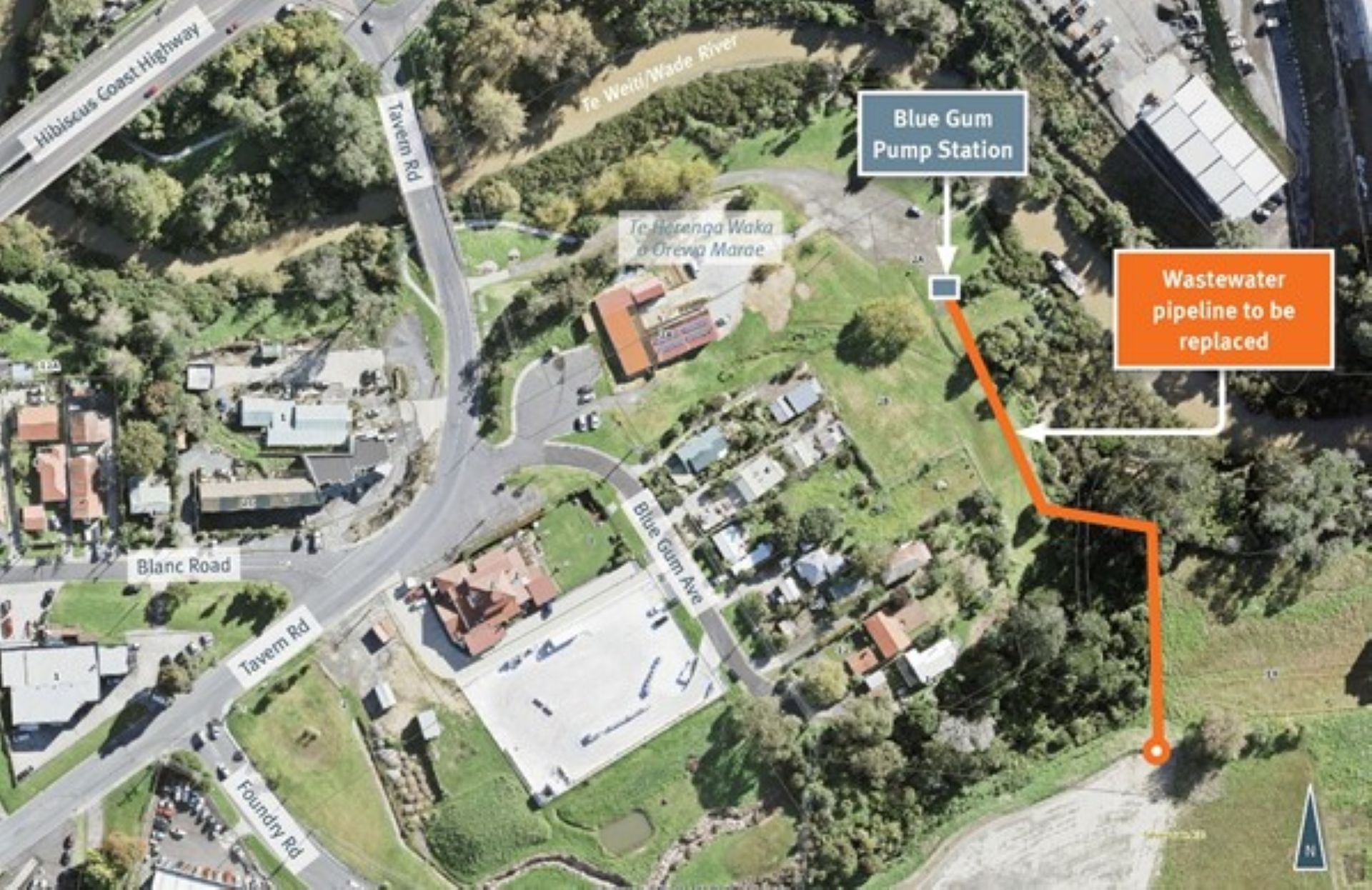 Work to replace a section of pipe behind Blue Gum Avenue will begin in October.jpg